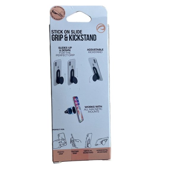 Premier Stick on Slide Grip & Kickstand for Phones - Black - Picture 2 of 5